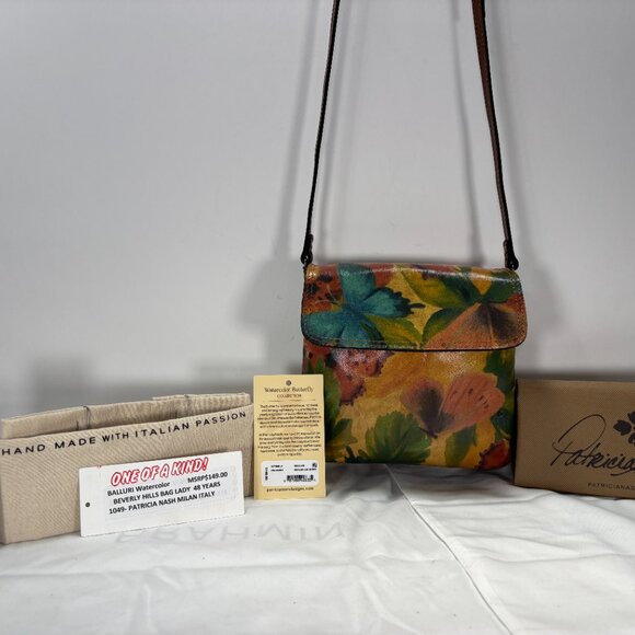 PATRICIA NASH MILAN ITALY -PRISTINE NWT $ 149.00 -WATERCOLOR BUTTERFLIES - Picture 9 of 9